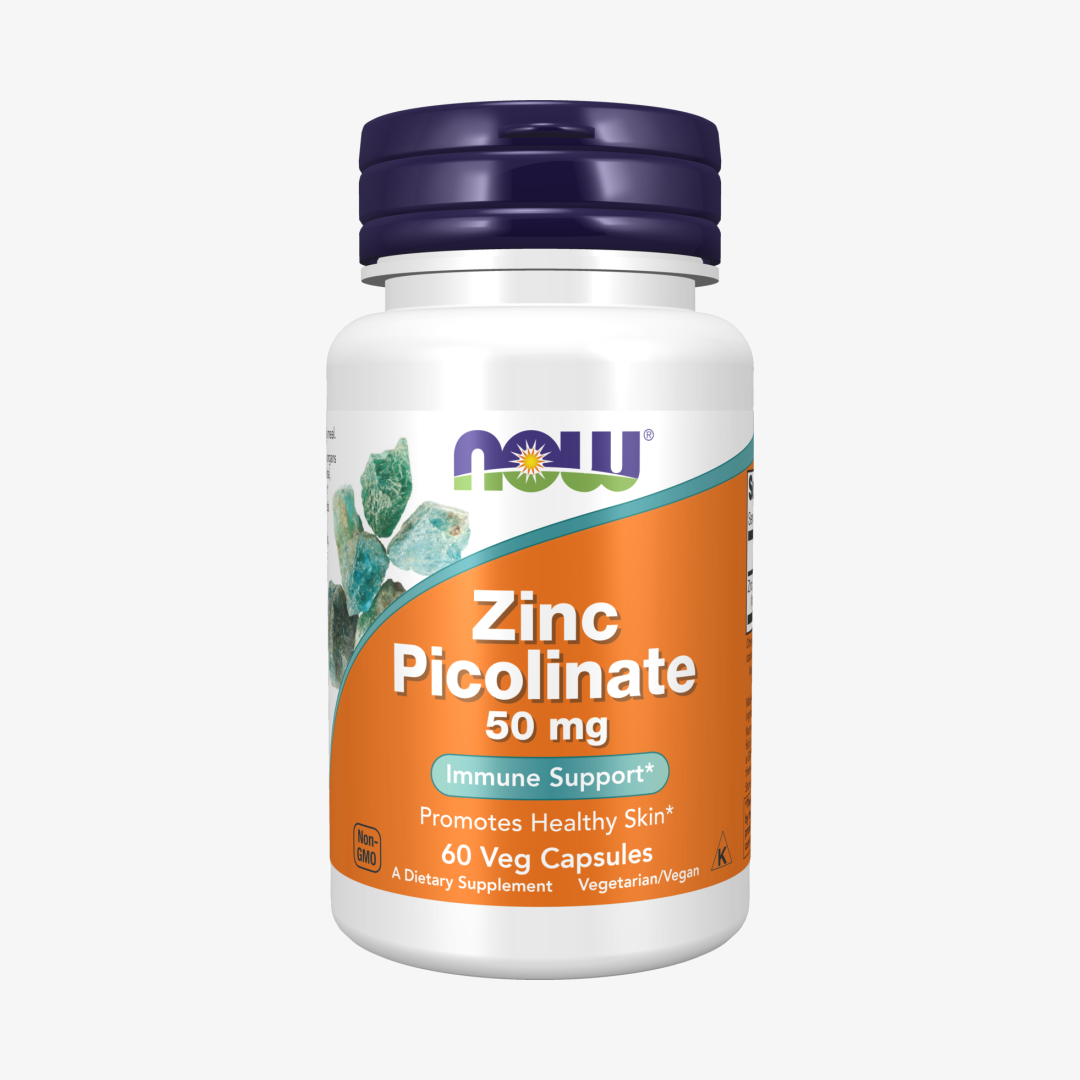 NOW Foods Zinc Picolinate 50 mg Veg Capsules