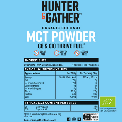 Hunter & Gather Organic C8 & C10 MCT Powder