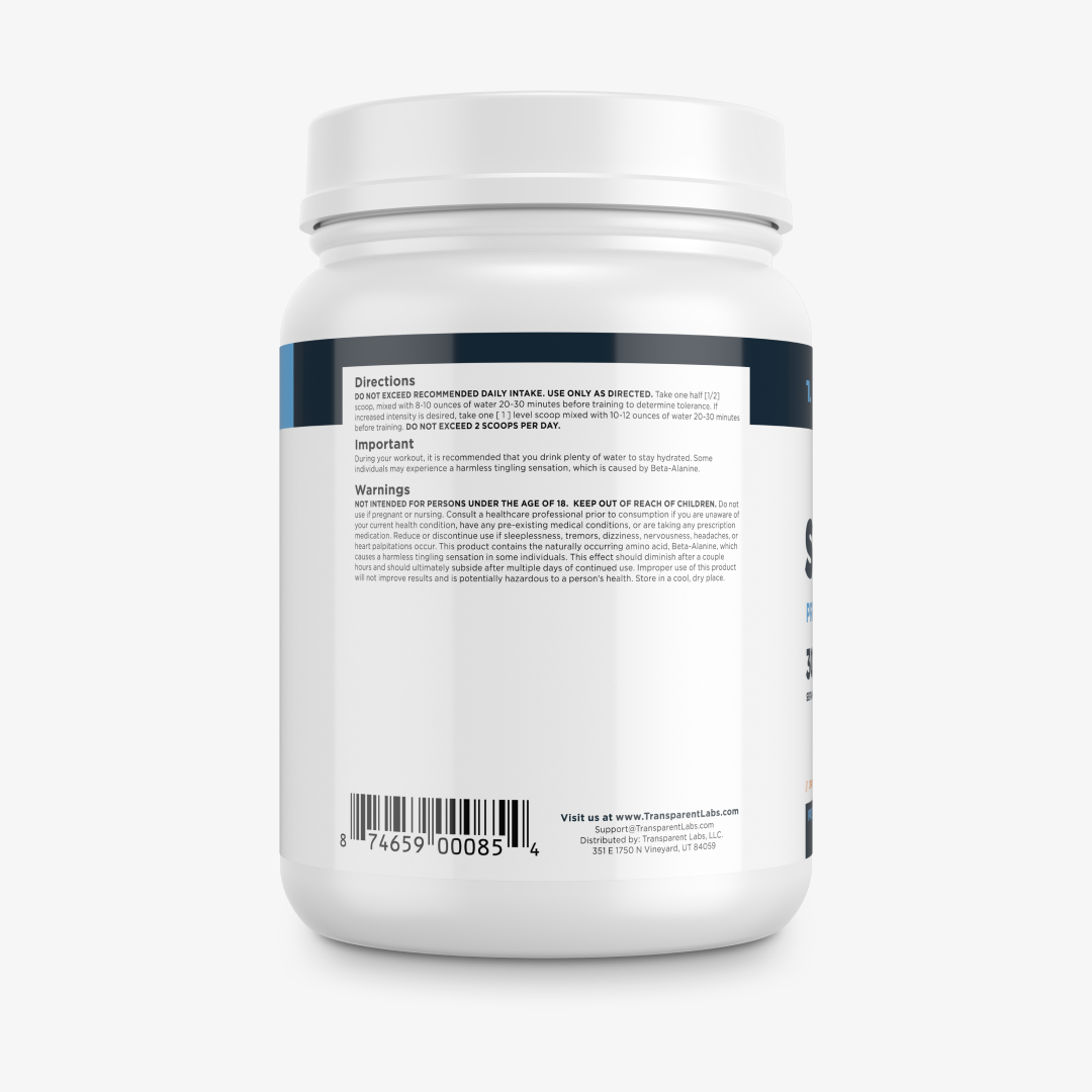 Transparent Labs Stim Free Pre Workout - Orange