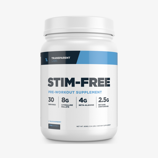 Transparent Labs Stim Free Pre Workout - Blue Raspberry