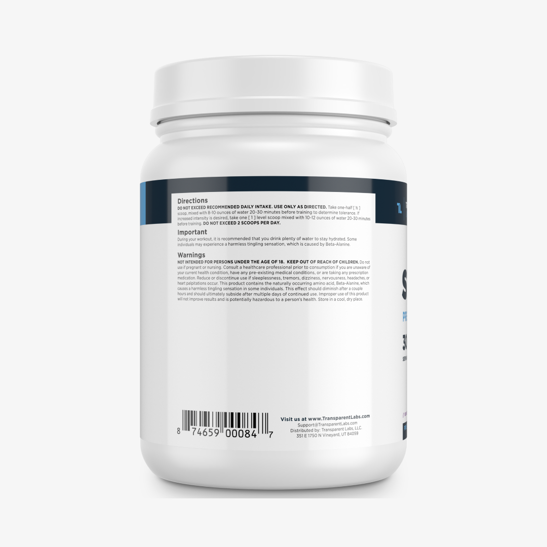 Transparent Labs Stim Free Pre Workout - Sour Grape