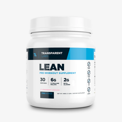 Transparent Labs Lean Pre Workout - Strawberry Lemonade