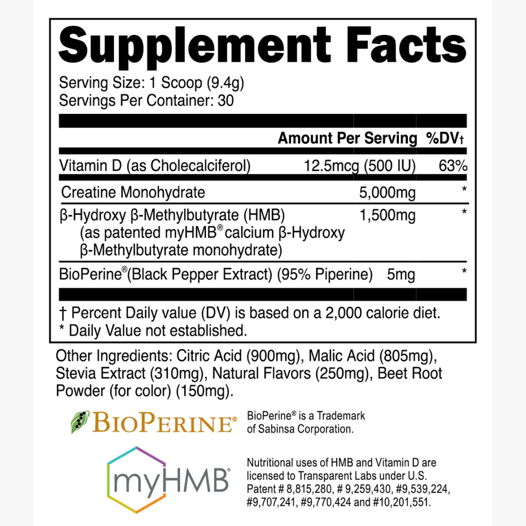 Transparent Labs Creatine HMB - Fruit Punch