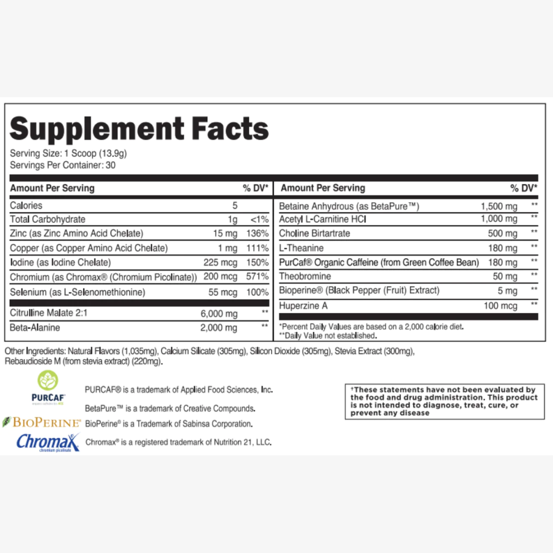 Transparent Labs Lean Pre Workout - Blue Raspberry