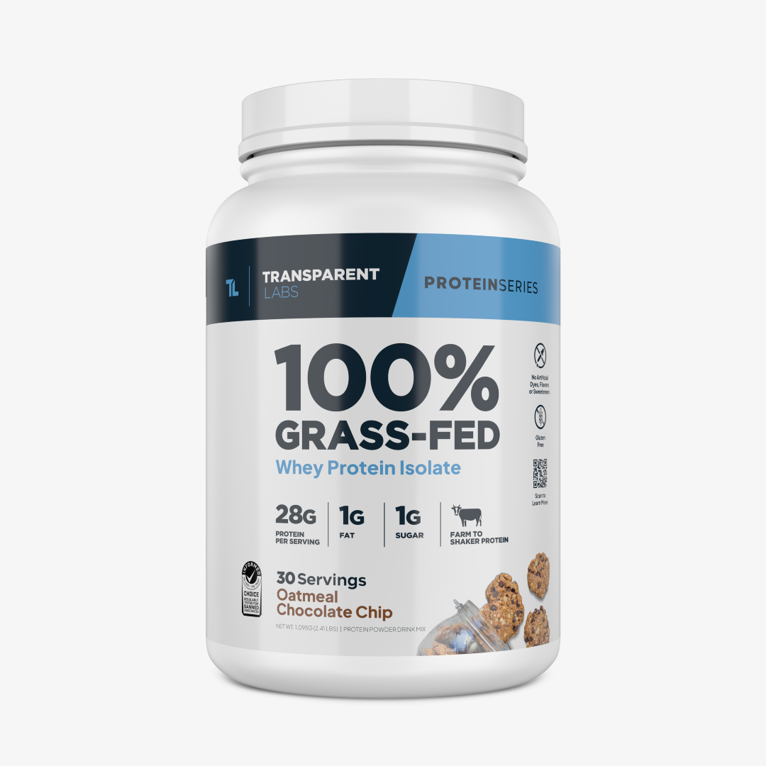 Transparent Labs Grass Fed Whey Isolate - Oatmeal Chocolate Chip Cookie