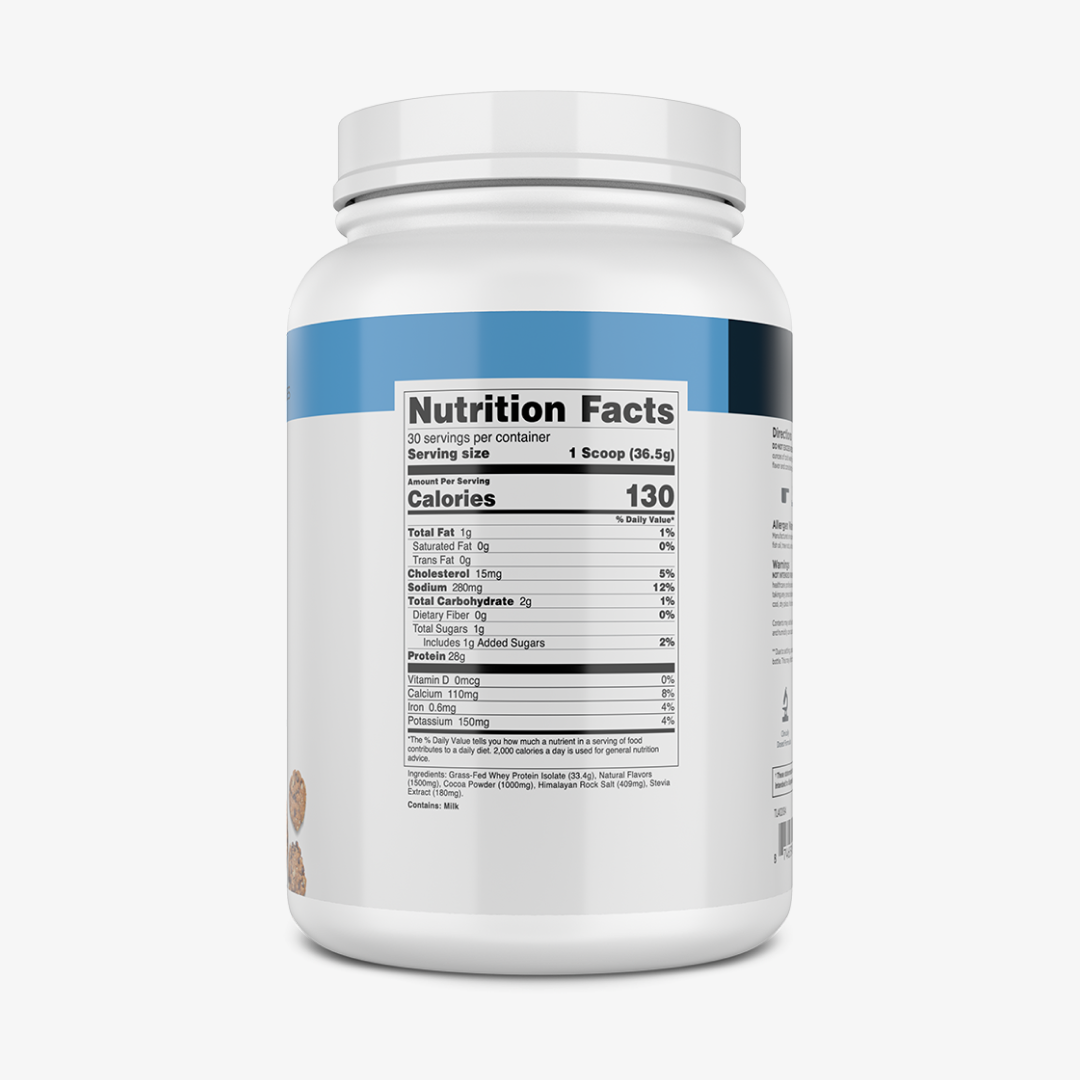 Transparent Labs Grass Fed Whey Isolate - Oatmeal Chocolate Chip Cookie