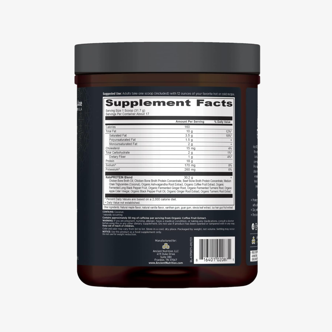 Ancient Nutrition Keto Protein - Vanilla