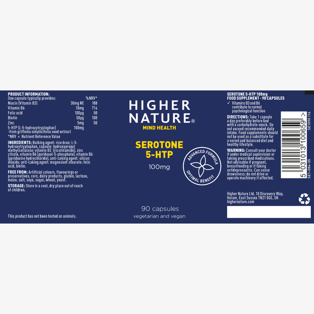 Higher Nature Serotone 5-HTP 100mg