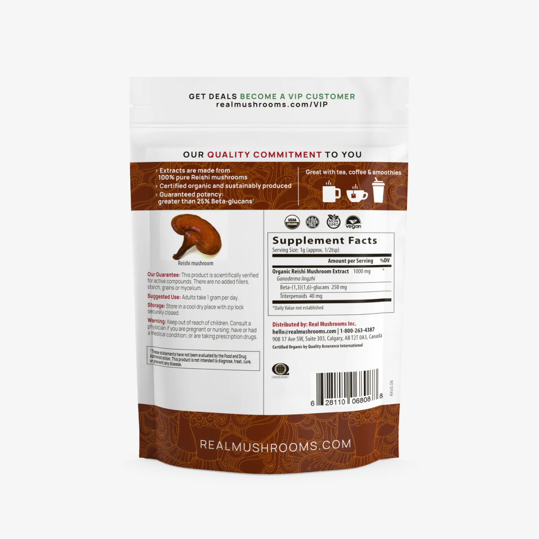 Real Mushrooms Real Mushrooms - Reishi - 45g Pouch