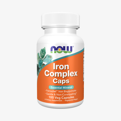 NOW Foods Iron Complex Caps Veg Capsules