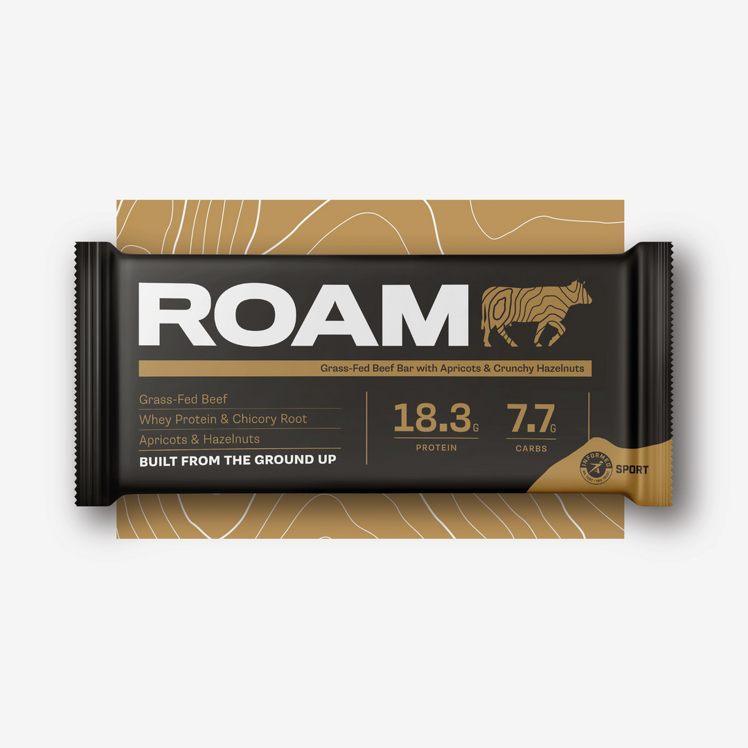 Roam Food Grass-Fed Beef Bar - Apricot & Hazelnut