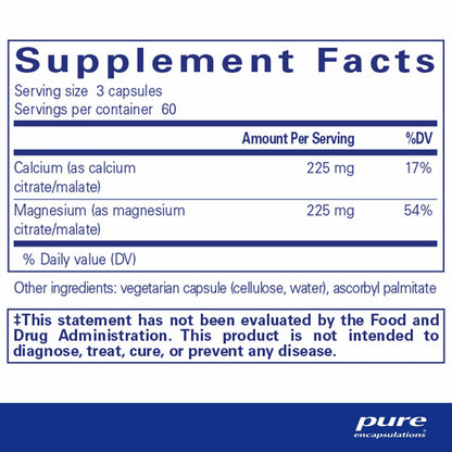 Pure Encapsulations Calcium Magnesium (citrate/malate)