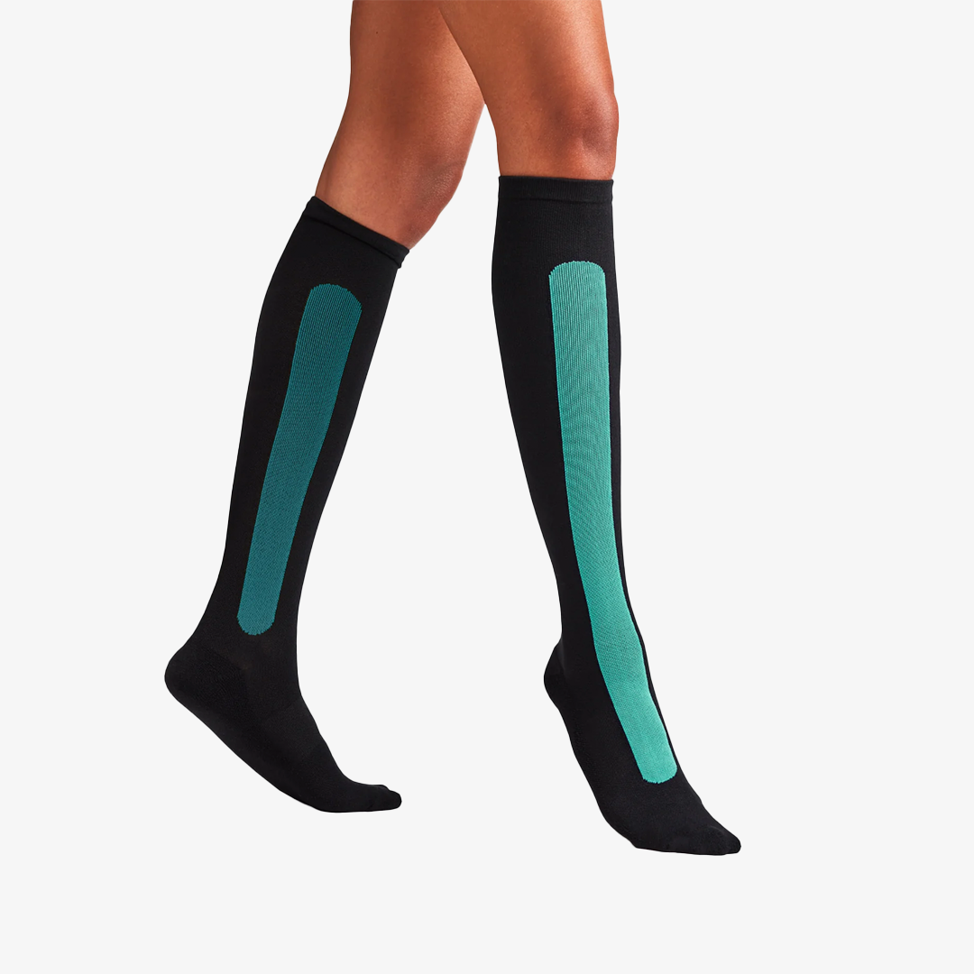 Ostrichpillow Bamboo Compression Socks (Blue & Green)