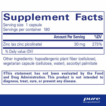 Pure Encapsulations Zinc 30